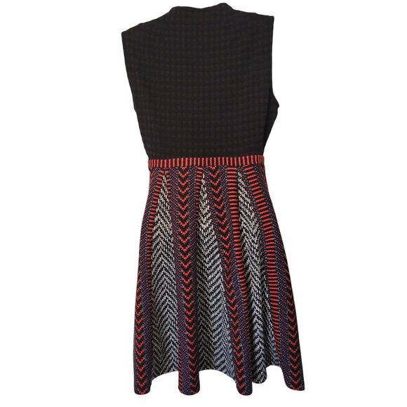 Anthropologie Maeve 4P Sleeveless Fit Flare Dress Chevron Skirt CAROLINA - Picture 4 of 8